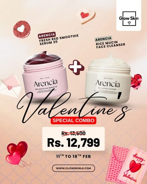 VALENTINE OFFER - ARENCIA RED SMOOTHIE SERUM 50 g+ RICE MUSIN FACE CLEANSER 120 g